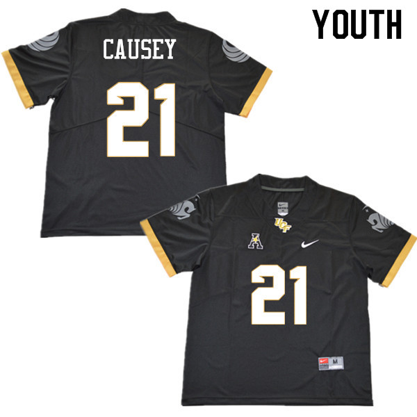 Youth #21 Rashard Causey UCF Knights College Football Jerseys Sale-Black - Click Image to Close